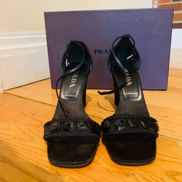 Prada 7.5 US 37.5 EU Heels Shoes Platform Heel - Picture 5 of 16